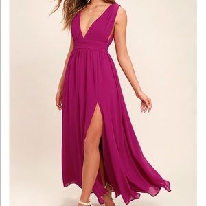 Lulus magenta maxi dress